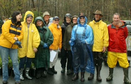 Our volunteers who unloaded and set up plants in the pouring rain on Friday morning