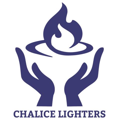 CER Chalice Lighters graphic - hands underneath flame